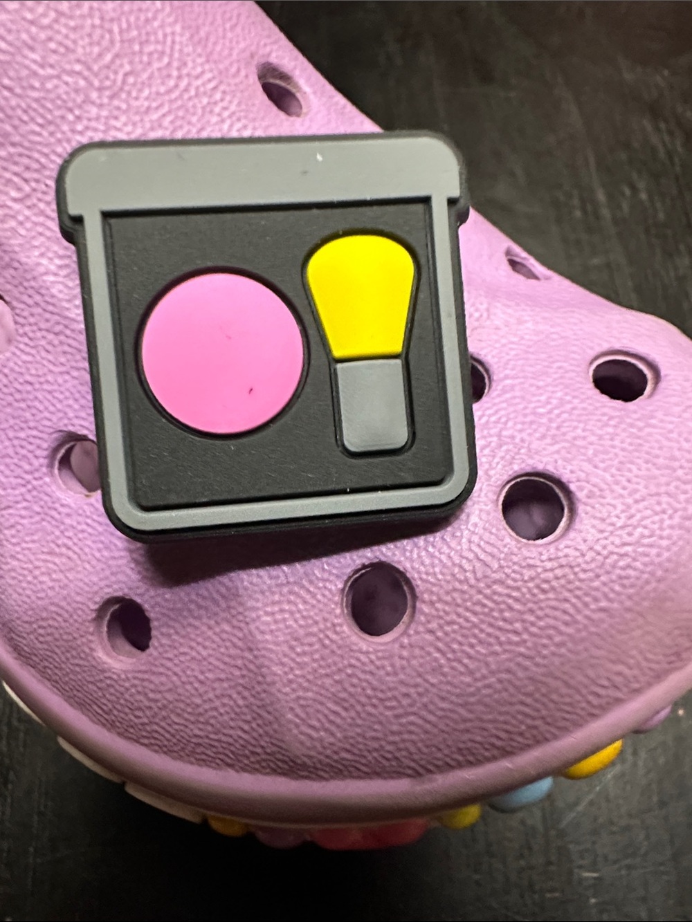 Shoe Charm - Pink and Yellow Make Up